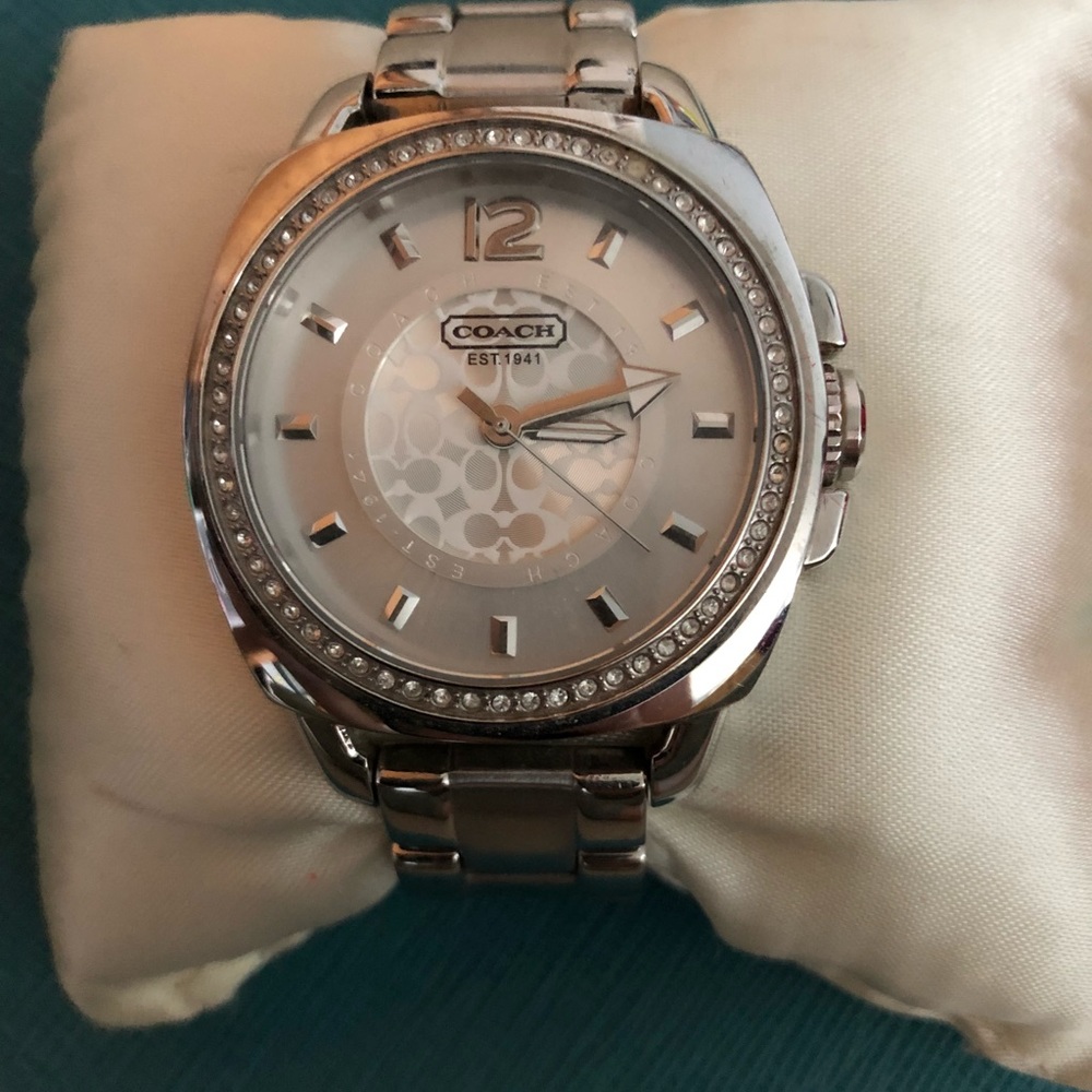 Coach silver watch